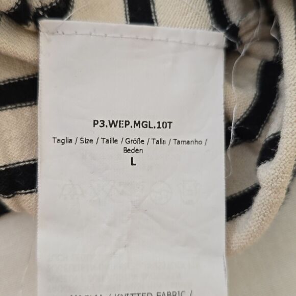 MaxMara Weekend striped vneck pullover sweater size large - Picture 6 of 8
